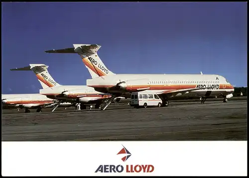 Ansichtskarte  Flugzeuge - Airplane McDonnell Douglas MD-83 vor dem Start 1995