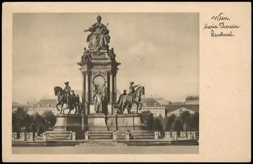 Ansichtskarte Innere Stadt-Wien Maria-Theresia-Denkmal 1920