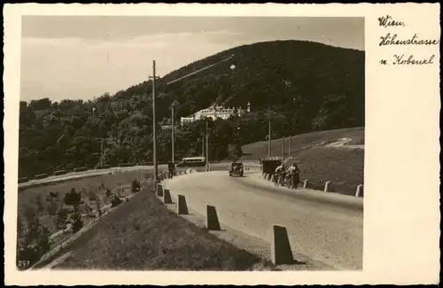Ansichtskarte Döbling-Wien Höhenstrasse mit Blick zum Kobenzl Cobenzl 1938