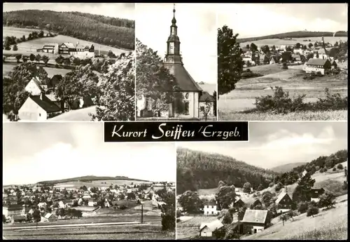 Ansichtskarte Seiffen (Erzgebirge) Überblick, Kapelle, Panorama 1974