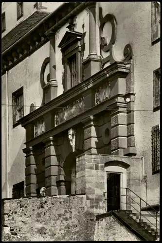 Ansichtskarte Augustusburg Schloss Augustusburg - Schloßportal 1976