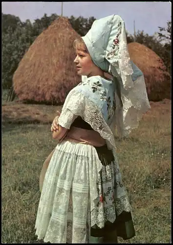 Burg (Spreewald) Dolnoserbska drastwa Frau min Festtracht  1978