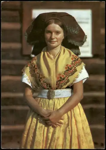 .Sachsen Dolnoserbska narodna drastwa Frau mit Niedersorbischer Festtracht 1975