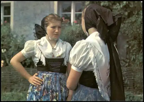 .Sachsen Frau Sorbische katholische Tracht Lužickosrbský katolický kroj 1977