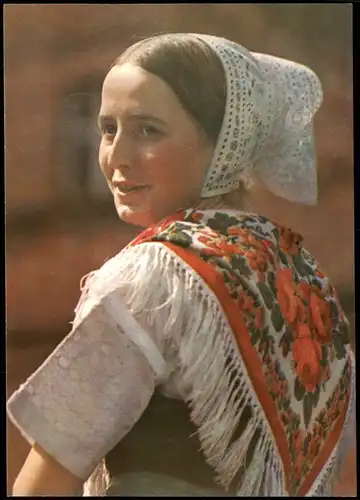 .Sachsen Serbska narodna drasta Frau in Sorbischer Volkstracht 1974