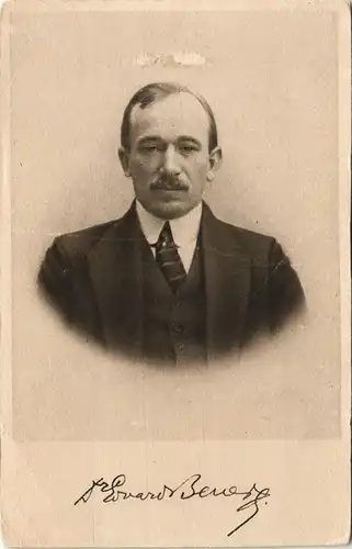 Präsident ČSNS Tschechoslowakei: Dr. Edvard Beneš 1922