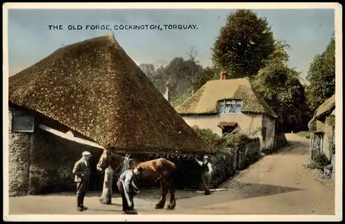 Postcard Torquay The Old Forge 1923