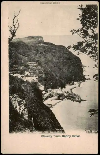 Postcard Clovelly (Devon) Clovelly from Hobby Drive 1909