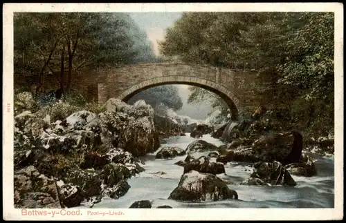 Postcard Bettws-y-Coed Pont-y-Lledr 1905