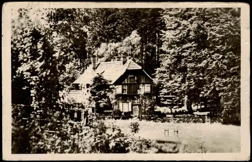 Ansichtskarte .Thüringen Waldrestaurant ,,Neues Haus" (Vierpfennighaus) 1955