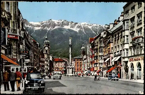 Ansichtskarte Innsbruck Maria Theresienstraße, Autos 1960