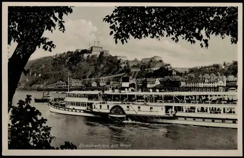 Ansichtskarte  Rheindampfer, Stadt 1939