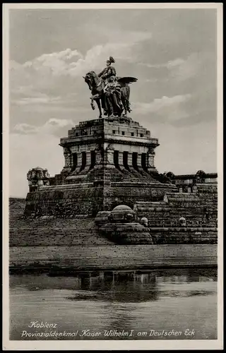 Koblenz Provinzialdenkmal Kaiser Wilhelm I, am Deutschen Eck 1934