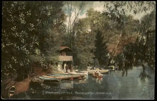 Ansichtskarte Frankfurt am Main Palmengarten und Bootshaus 1905