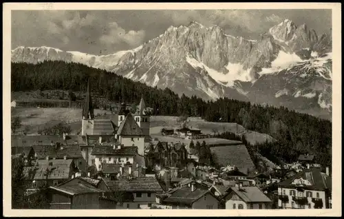 Ansichtskarte Kitzbühel Stadt und Wilder Kaiser 1938