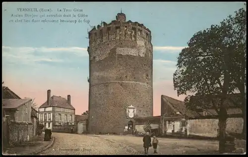 CPA Verneuil-sur-Avre Straßenpartie - La Tour Grise 1922