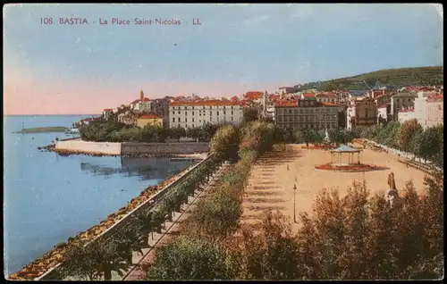 CPA Bastia La Place Saint-Nicolas 1912