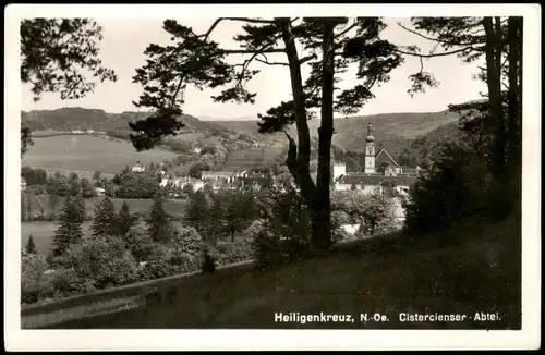 Heiligenkreuz (Niederösterreich) Panorama Blick auf Cistercienser-Abtei 1953