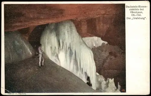 Obertraun Dachstein-Rieseneishöhle Gralsburg Ö. Höhlenkarte Nr. 14 1921