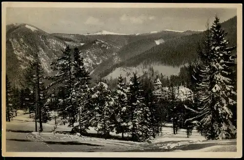 Semmering Hotel Erzherzog Johann mit Sonnwendstein Umland-Ansicht 1941