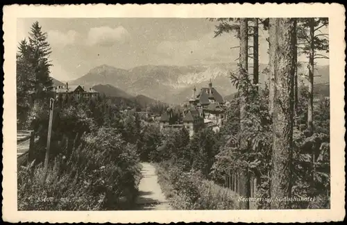 Ansichtskarte Semmering Umland-Ansicht mit Südbahnhotel 1925