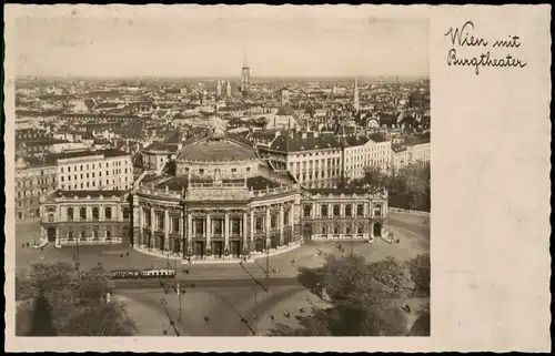 Ansichtskarte Wien Stadt Blick mit Burgtheater 1940