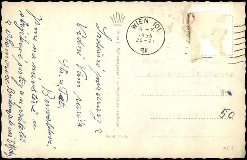 Ansichtskarte Wien Panorama-Ansicht Stadt Weitsicht 1955