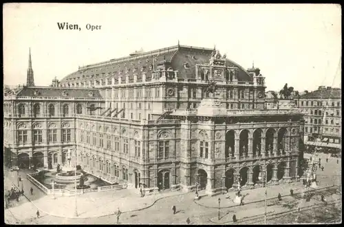 Ansichtskarte Wien Oper Gebäude Gesamtansicht, Opera House 1921