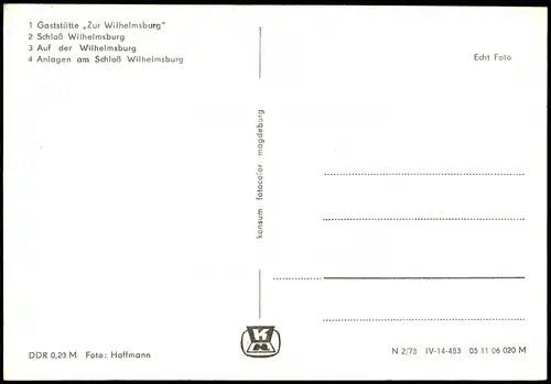 Schmalkalden Mehrbildkarte mit Gaststätte „Zur Wilhelmsburg" uvm. 1978