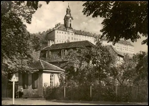 Ansichtskarte Rudolstadt Schillerhaus mit Blick zur Heidecksburg 1970