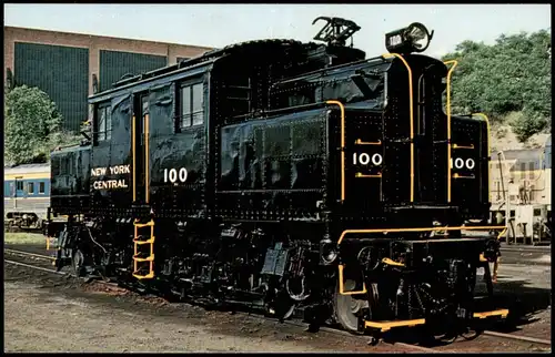 NEW YORK CENTRAL 100 alte Lokomotive Eisenbahn Railroad Motivkarte 1980