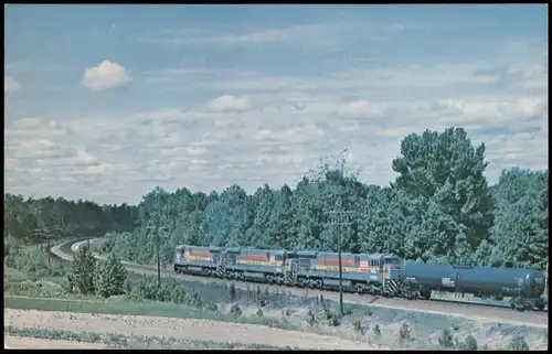 Seaboard Coast Line locomotives 7021 Eisenbahn Zug USA Railways 1979