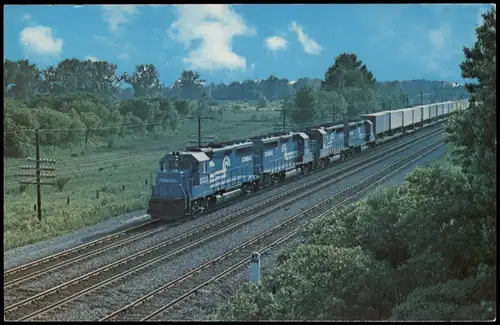 Ansichtskarte  CONRAIL 3333 Güterzug Eisenbahn Zug USA Railways 1978