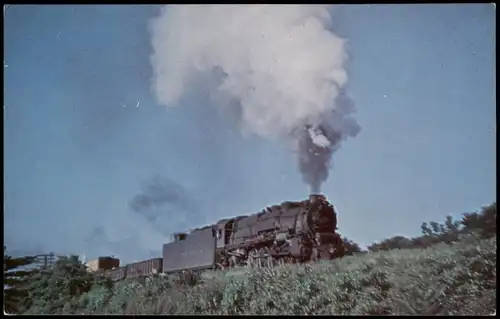 Dampflokomotive PENNSYLVANIA 6733 Eisenbahn Zug USA Railways 1956