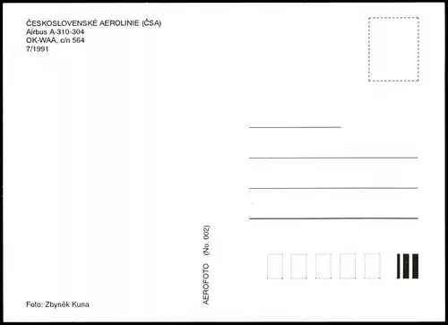ČESKOSLOVENSKÉ AEROLINIE (ČSA) Airbus A-310-304 Flugzeuge - Airplane 1999