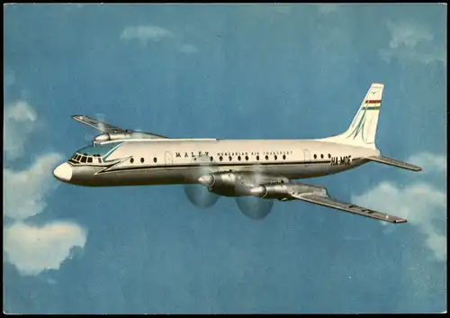 Malév IL-18 típusú turbó- légcsavaros repülőgépe Flugzeuge - Airplane 1965