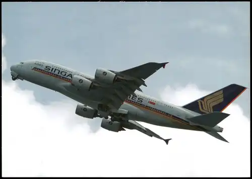 Ansichtskarte  Singapore Airlines A380-841 Airbus Flugzeuge - Airplane 2002