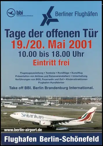 Ansichtskarte Schönefeld-Berlin Flughafen Tag der offenen Tür 2001