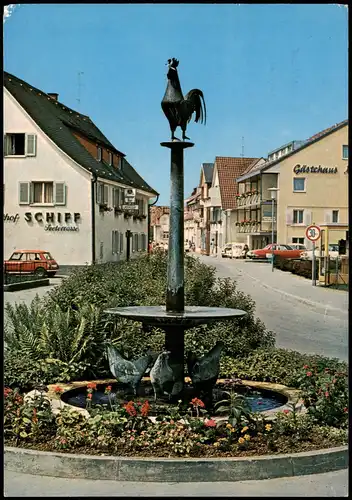 Ansichtskarte Immenstaad a. Bodensee Hennenschlitterbrunnen VW Käfer 1982