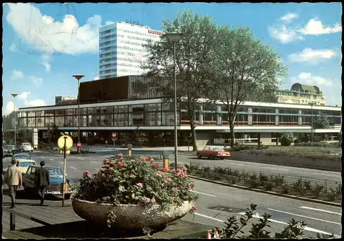 Ansichtskarte Duisburg Mercatorhalle , Straße Autos 1970