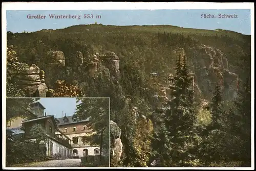 Ansichtskarte Schmilka Großer Winterberg 1924