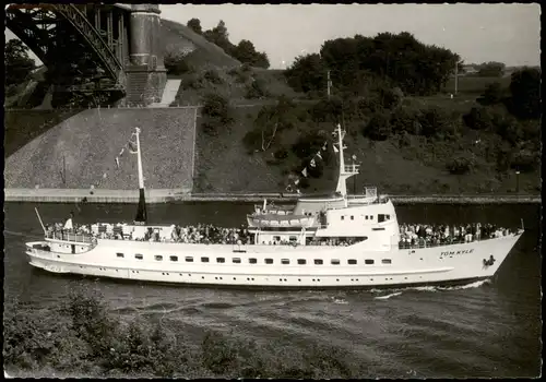 Schiffsfoto-AK Schiff M.S. TOM KYLE 1960     Bordpoststempel des Schiffes