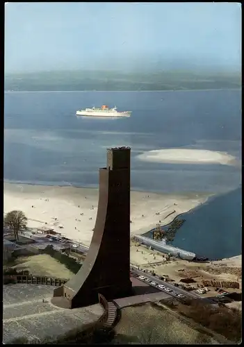 Ansichtskarte Laboe Marinedenkmal vom Flugzeug aus 1975