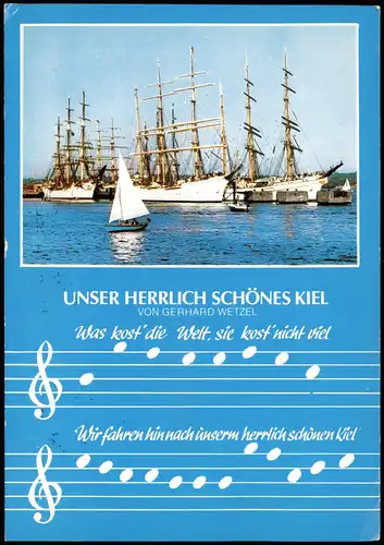 Schiffe/Schifffahrt Segelschiffe mit Liedtext v. G. Wetzel 1987