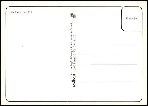 Ansichtskarte Berlin Bus-Tram-Verkehr in Alt-Berlin um 1929 (Reprokarte) 2000