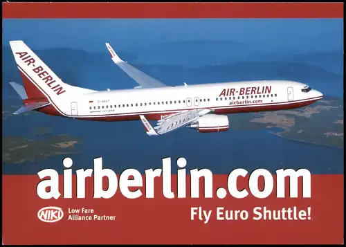 Ansichtskarte  AIR BERLIN Boeing 737-800: Flugzeuge - Airplane 1999