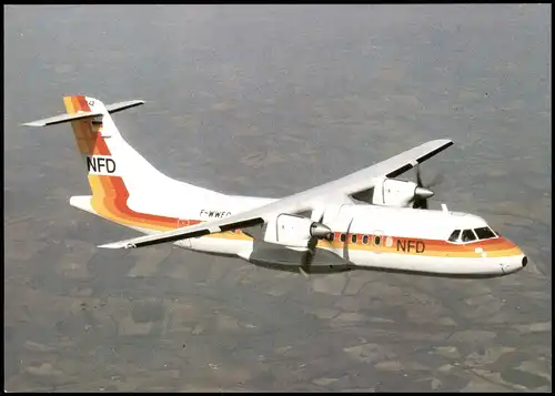 Ansichtskarte  ATR 42 Flugzeug Airplane Avion NFD Luftverkehrs AG 1998