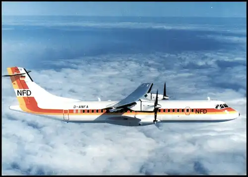 Ansichtskarte  ATR 72 Flugzeug Airplane Avion NFD Luftverkehrs AG 1999