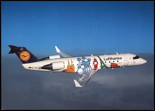 Ansichtskarte  Flugzeug Airplane Avion Lufthansa SOnderlackierung 40 J 1995