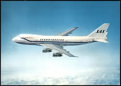 Ansichtskarte  The SAS Boeing 747-B Flugzeug Airplane Avion 2006